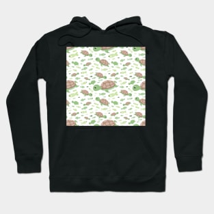 Cute turtle pattern with fishes Hoodie